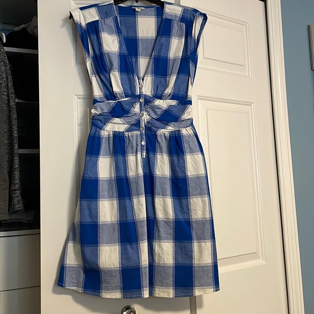 PRICE DROP Guess blue and white checkered dress